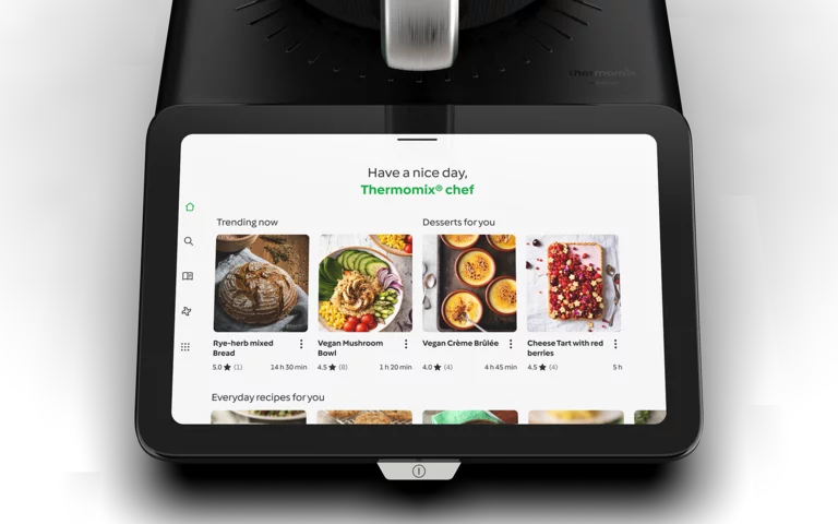 Vorwerk: Foto: Hier wird das neue, größere Display des TM7 gezeigt.